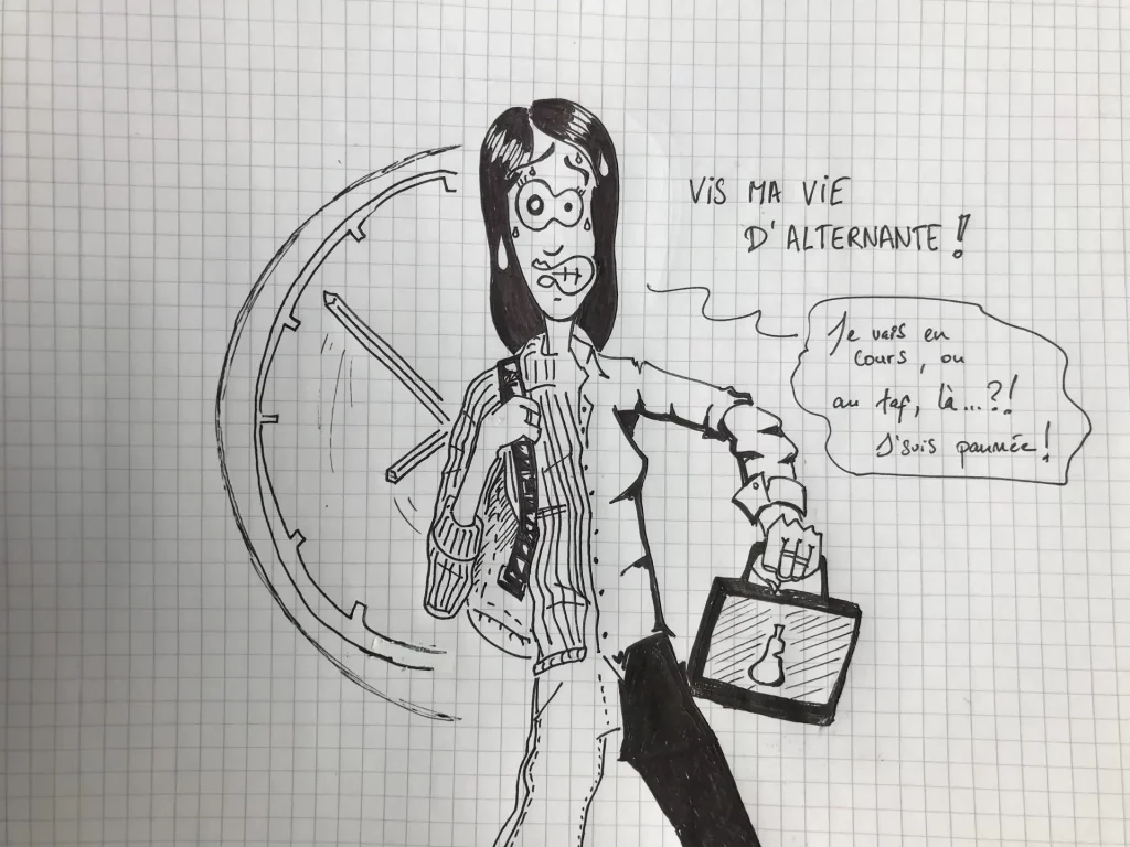 La gestion du temps acrobatique d’une apprentie overbookée.